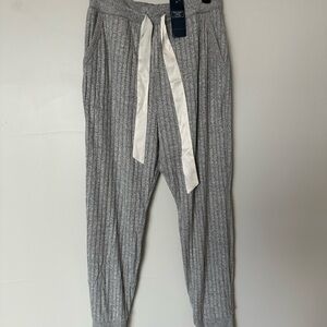 NWT Grey Abercrombie PJ Pants With Ribbon Tie. Size M